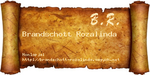 Brandschott Rozalinda névjegykártya